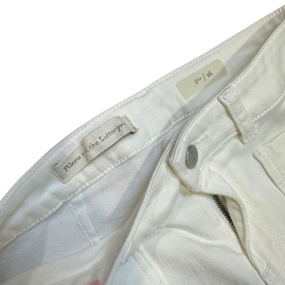 Anthropologie Pilcro Wide-Leg White Denim Jean Pants Size 26 - Picture 12 of 12
